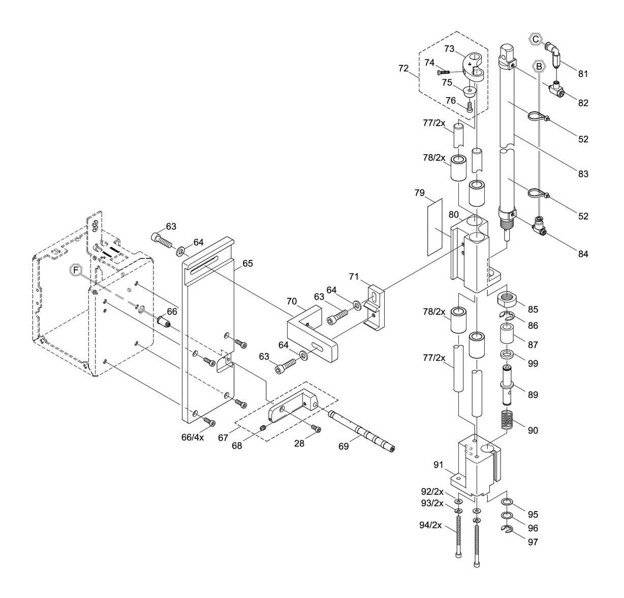 Cylinder Assembly Blow Tube